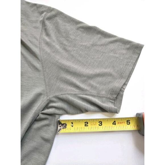Patagonia Shirt Polo Short Sleeve Mens M Gray Poly Tencel Stretch Knit - Picture 4 of 8